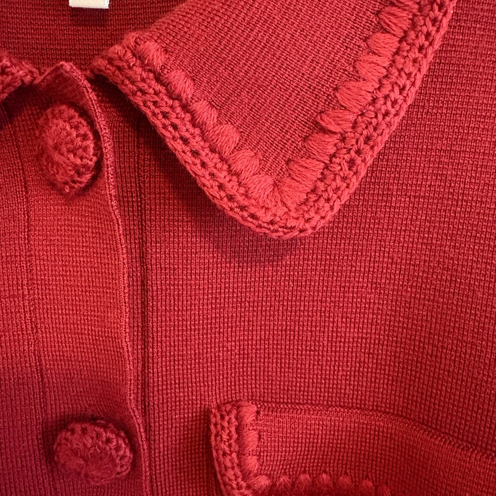 Sezane Betty Cardigan Terracotta Crochet - Size M - Picture 6 of 7